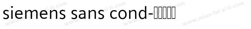 siemens sans cond字体转换
